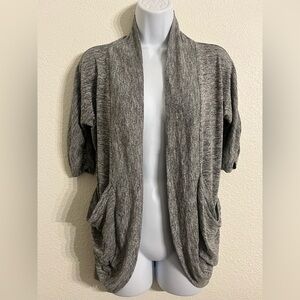 Nella Fantasia Charcoal Open-Front Cardigan